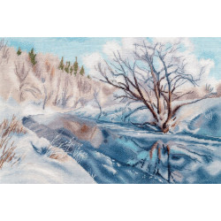 Kreuzstich-Set "Februar-Azur" 34×24 cm S1710