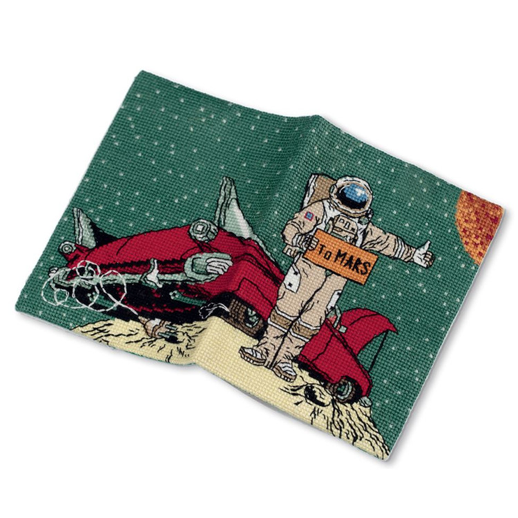 Cross stitch kit PANNA "Passport Cover. To Mars" 20 x 13.5 cm POP-7394