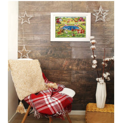 Cross stitch kit PANNA "Morning on the farm" 33.5 x 21.5 cm PDE-7218