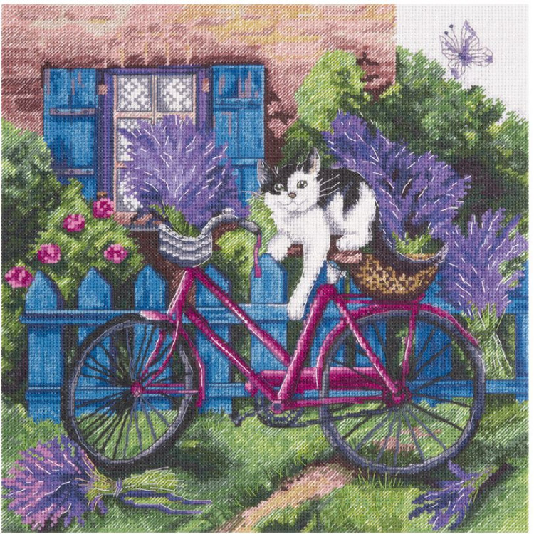 Kreuzstich-Set PANNA "Mittag in der Provence" 25,5 x 25,5 cm PDE-1992