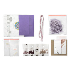 Mini-Perlenstickset KLART "Runde Ohrringe mit violettem Design." 3.5 x 4 cm KL10-502