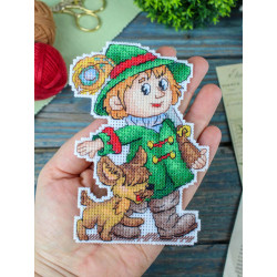 Kryželiu siuvinėjimo rinkinys "Medžiotojas" 13 x 9 cm SR-1308