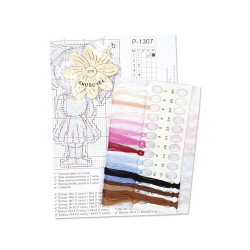 Набор для вышивания крестом "Милая девочка" 12x9 см SR-1307