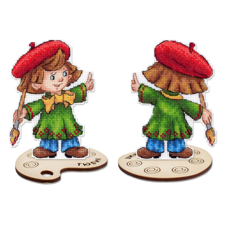 Siuvinėjimo kryželiu rinkinys "Menininkas" 12 x 9 cm SR-1305