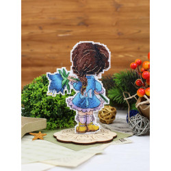 Cross stitch kit "Blue-eyed girl" 13 x 9 cm SR-1301