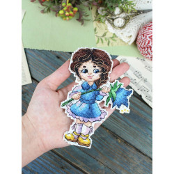 Cross stitch kit "Blue-eyed girl" 13 x 9 cm SR-1301
