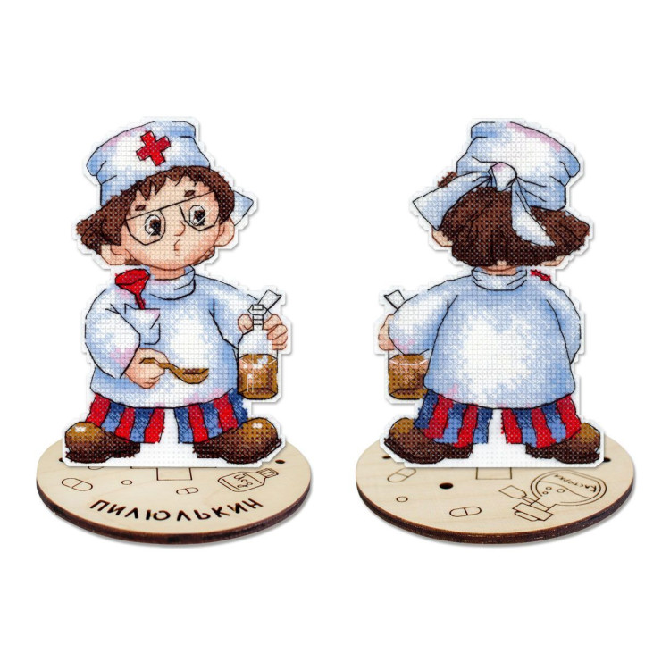 Siuvinėjimo kryželiu rinkinys "Gydytojas" 13 x 9 cm SR-1196