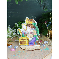 Cross stitch kit "The Girl and the Mirror" 16x12 cm SR-1185