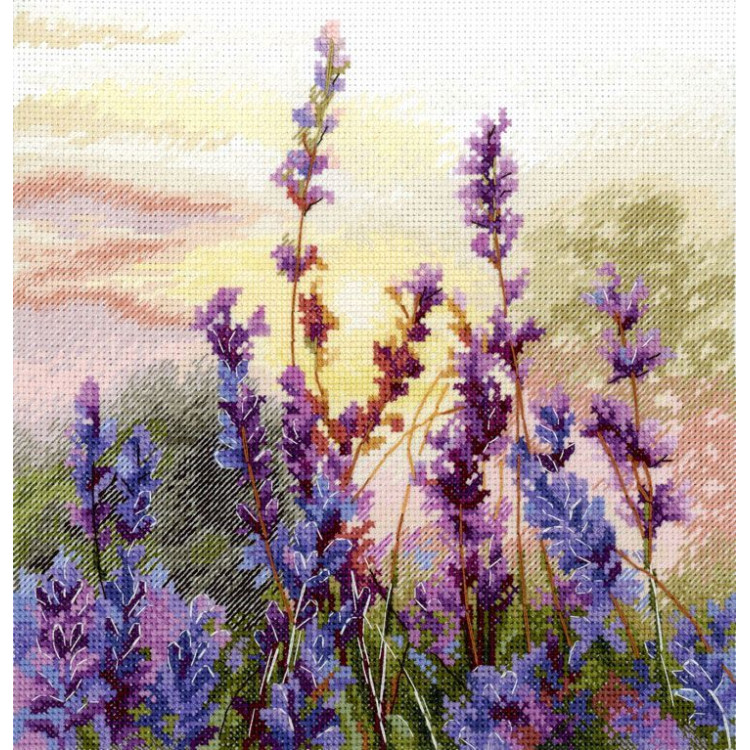 Cross stitch kit "Blooming lavender" 20*20 cm SNV-996
