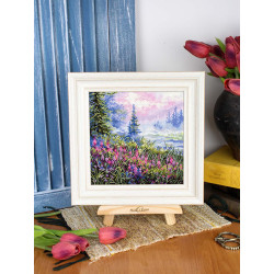 Cross stitch kit "Foggy morning" 16x16 cm SNV-976