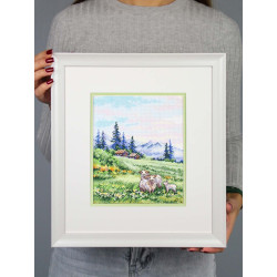 Cross stitch kit "In the alpine meadows" 20x16 cm SNV-935