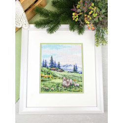 Cross stitch kit "In the alpine meadows" 20x16 cm SNV-935