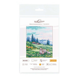 Cross stitch kit "In the alpine meadows" 20x16 cm SNV-935
