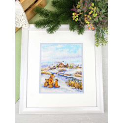 Cross stitch kit "Red family" 20x16 cm SNV-933