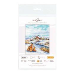 Cross stitch kit "Red family" 20x16 cm SNV-933