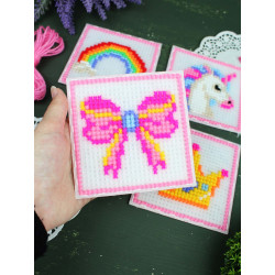 Cross stitch kit "Princess set. Set of 4." 10.6x10.6 cm SN-003