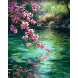 Diamond Painting kit with subframe "Blossom" 30x40 cm VA929