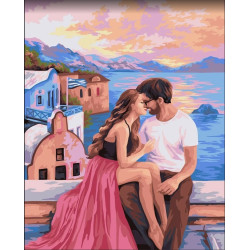 Wizardi painting by number kit. Romantic moment 40x50 cm J054