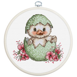 Cross Stitch Kit "First Smile of Spring" 10 x 10 cm SBC238