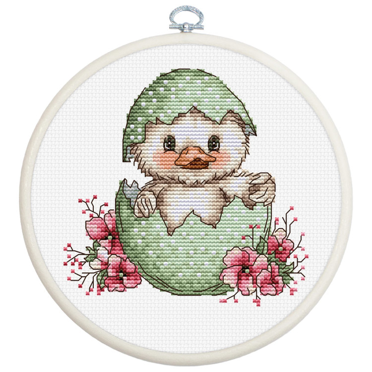 Cross Stitch Kit "First Smile of Spring" 10 x 10 cm SBC238