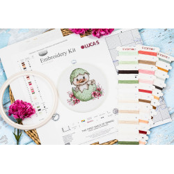 Cross Stitch Kit "First Smile of Spring" 10 x 10 cm SBC238