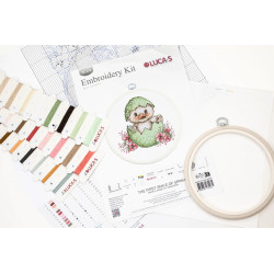 Cross Stitch Kit "First Smile of Spring" 10 x 10 cm SBC238