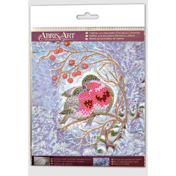 Mini Bead embroidery kit "Warmth together" 15x15 cm AAM-183