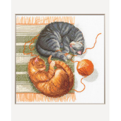 Cross Stitch Kit "Cats and Threads" 20x20 cm SRA1035