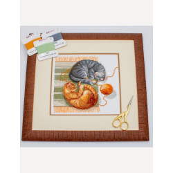 Cross Stitch Kit "Cats and Threads" 20x20 cm SRA1035