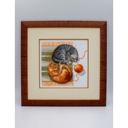 Cross Stitch Kit "Cats and Threads" 20x20 cm SRA1035