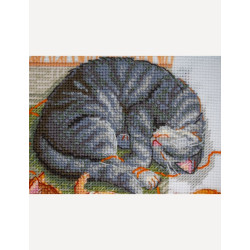 Cross Stitch Kit "Cats and Threads" 20x20 cm SRA1035