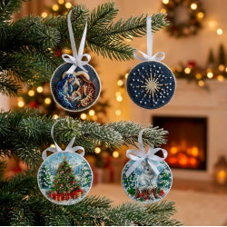 Decoration kit "By the Christmas Tree" 13.2х6.6 cm AABT-062