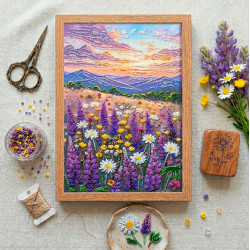 Main Bead Embroidery Kit "Valley of Dreams" 22x33 cm AAB-974