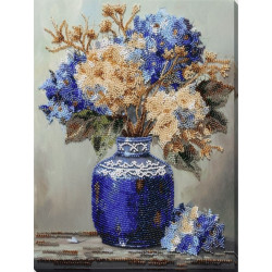 Main Bead Embroidery Kit "Hydrangeas in Pocelain" 22x29 cm AAB-975