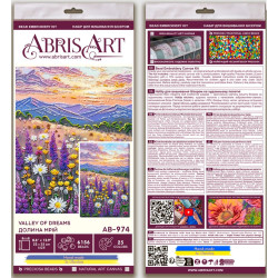 Main Bead Embroidery Kit "Valley of Dreams" 22x33 cm AAB-974