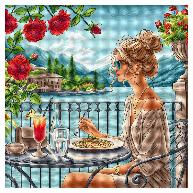 Cross stitch kit  "Italian Flavours" 31.75 x 31.75 cm AVA-P029