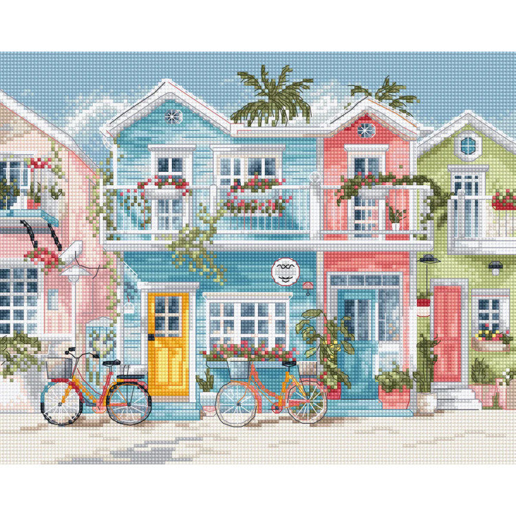 Cross stitch kit "Beach Bliss" 24 x 19cm SLETIL9985
