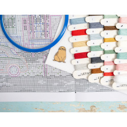 Cross stitch kit "London Winter" 19x27 cm SLETIL9983