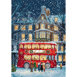 Cross stitch kit "London Christmas" 19 x 27 cm SLETIL9982