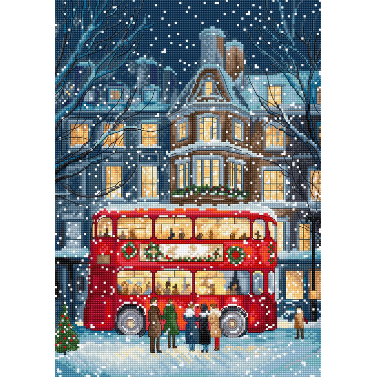 Cross stitch kit "London Christmas" 19 x 27 cm SLETIL9982
