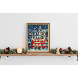 Cross stitch kit "London Christmas" 19 x 27 cm SLETIL9982