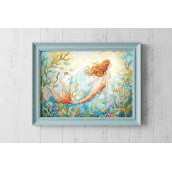 Cross stitch kit "Mermaid Dreams" 36 x 27 cm SLETIL9981