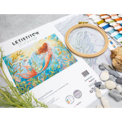 Cross stitch kit "Mermaid Dreams" 36 x 27 cm SLETIL9981