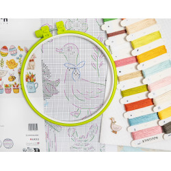 Cross stitch kit "Easter Sampler" 40 x 19 cm SLETIL9980