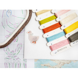 Cross stitch kit "Easter Sampler" 40 x 19 cm SLETIL9980