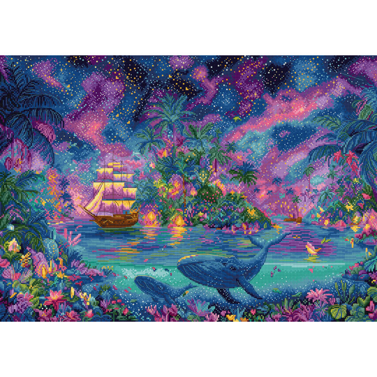 Cross stitch kit "Celestial Isles" 43 x 31 cm SLETIL9978