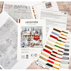 Cross stitch kit "Please stop here" 31 x 31 cm SLETIL9977