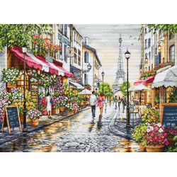 Cross Stitch Kit "Paris Flower Shop" 48 x 35 cm SBU5107