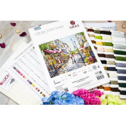 Cross Stitch Kit "Paris Flower Shop" 48 x 35 cm SBU5107