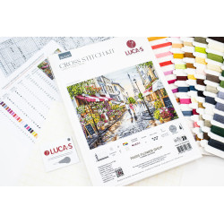 Cross Stitch Kit "Paris Flower Shop" 48 x 35 cm SBU5107